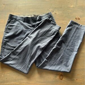 H&M navy men’s dress pants, slim fit, straight leg, size US 34R